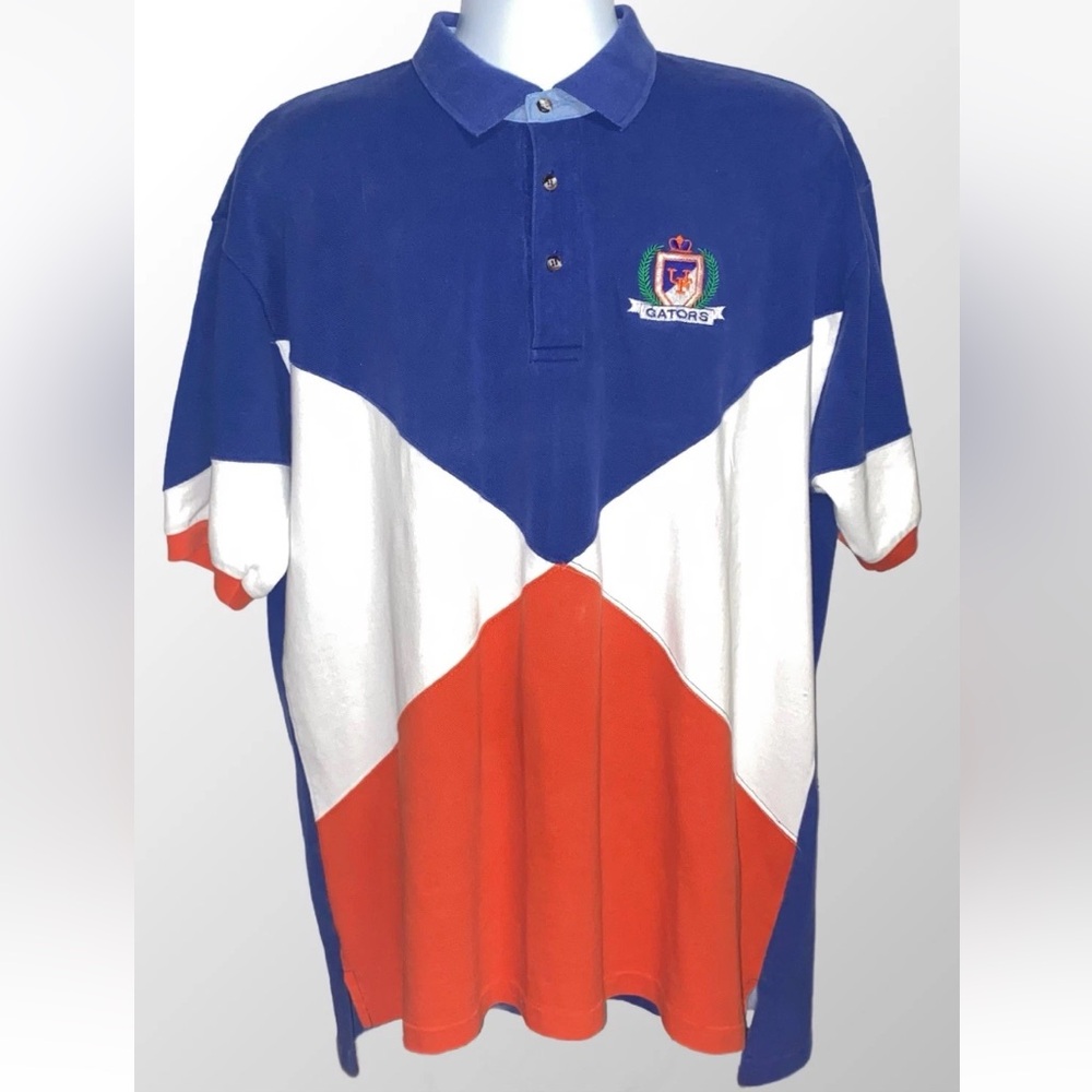 Vintage University of Florida Gators Polo Shirt XXL Color Block College Classics